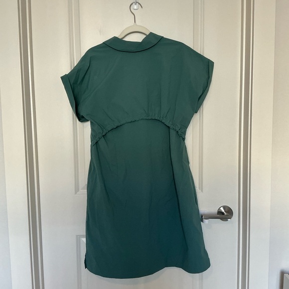 Athleta Teal Cinch Waist Mini Dress - Picture 6 of 6